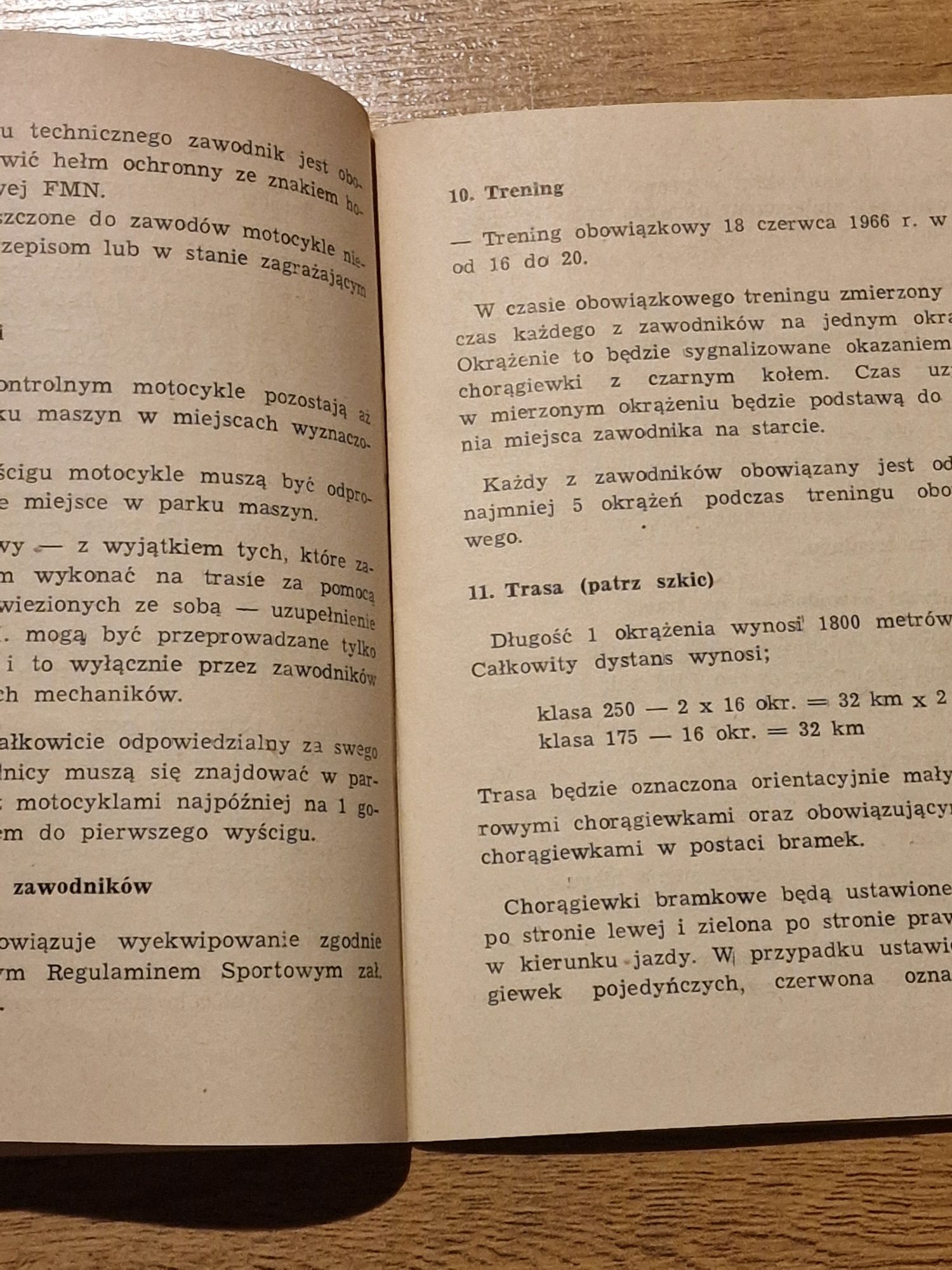 Motocrossowe Mistrzostwa Świata w klasie 250 Regulamin Szczecin 1966