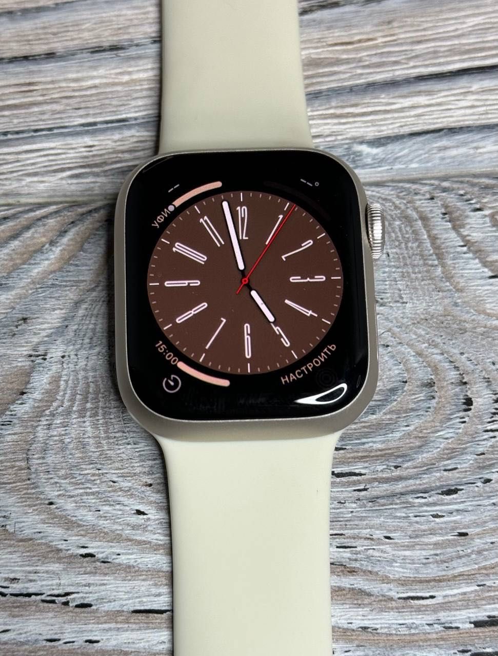 apple watch series 7 41 / series 8 41 starlight silver гарантия от8000