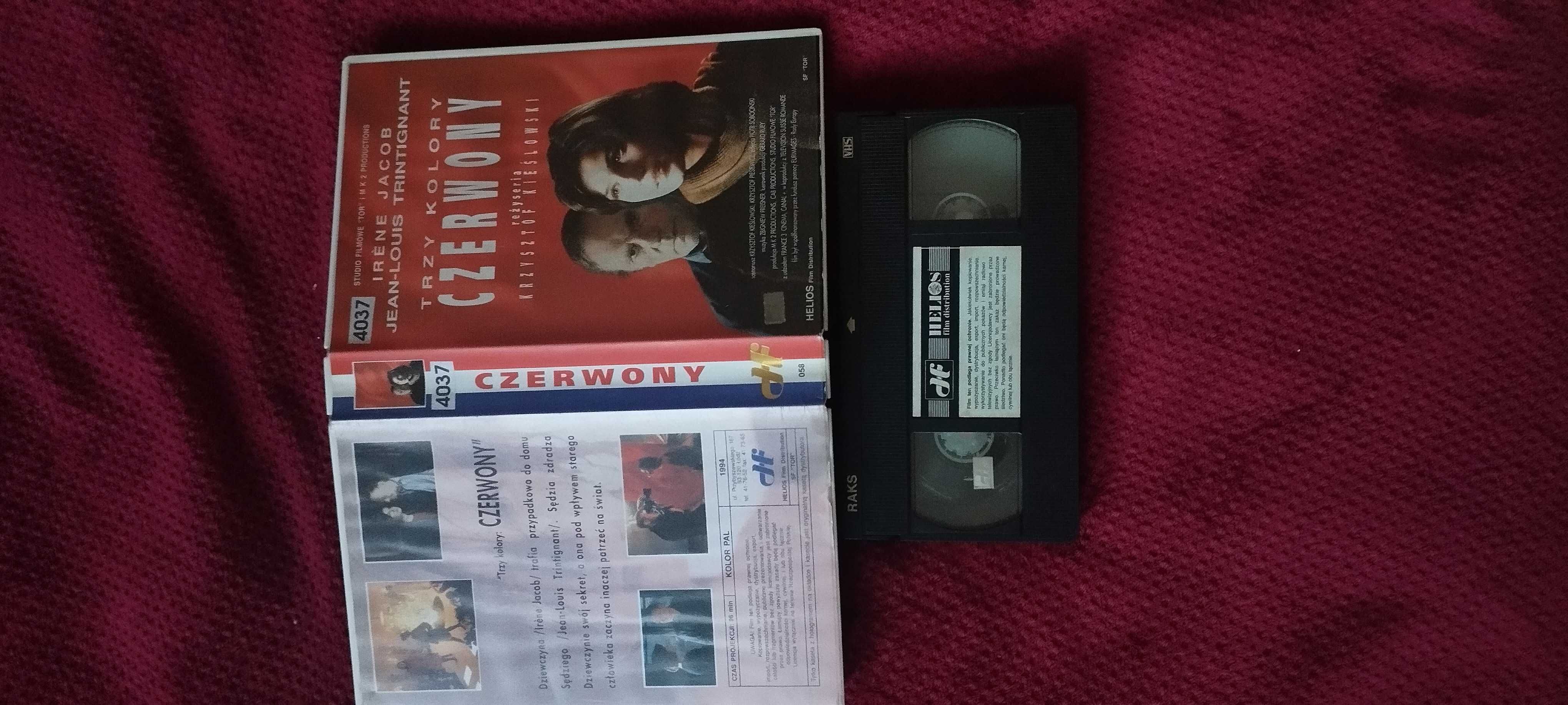 Kaseta VHS „Trzy kolory: Czerwony” – Kieślowski, wydanie Helios