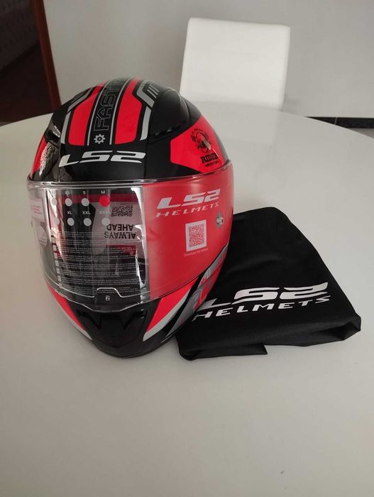 Capacete LS2 FF353 Rapid Stratus Black Red Silver