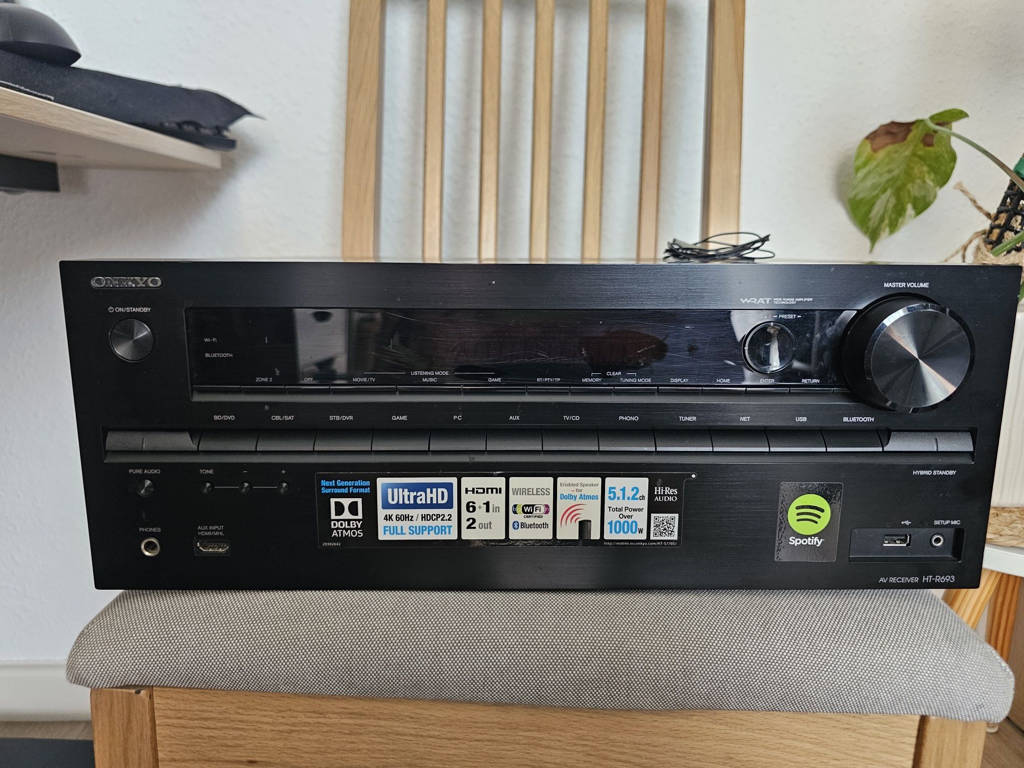 Amplituner ONKYO HT-R693 636 Wzmacniacz Kino domowe ATMOS SPOTIFY