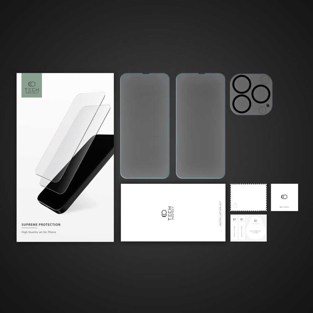 Szkło hartowane TECH-PROTECT Supreme Set do Apple iPhone 14 Pro Max