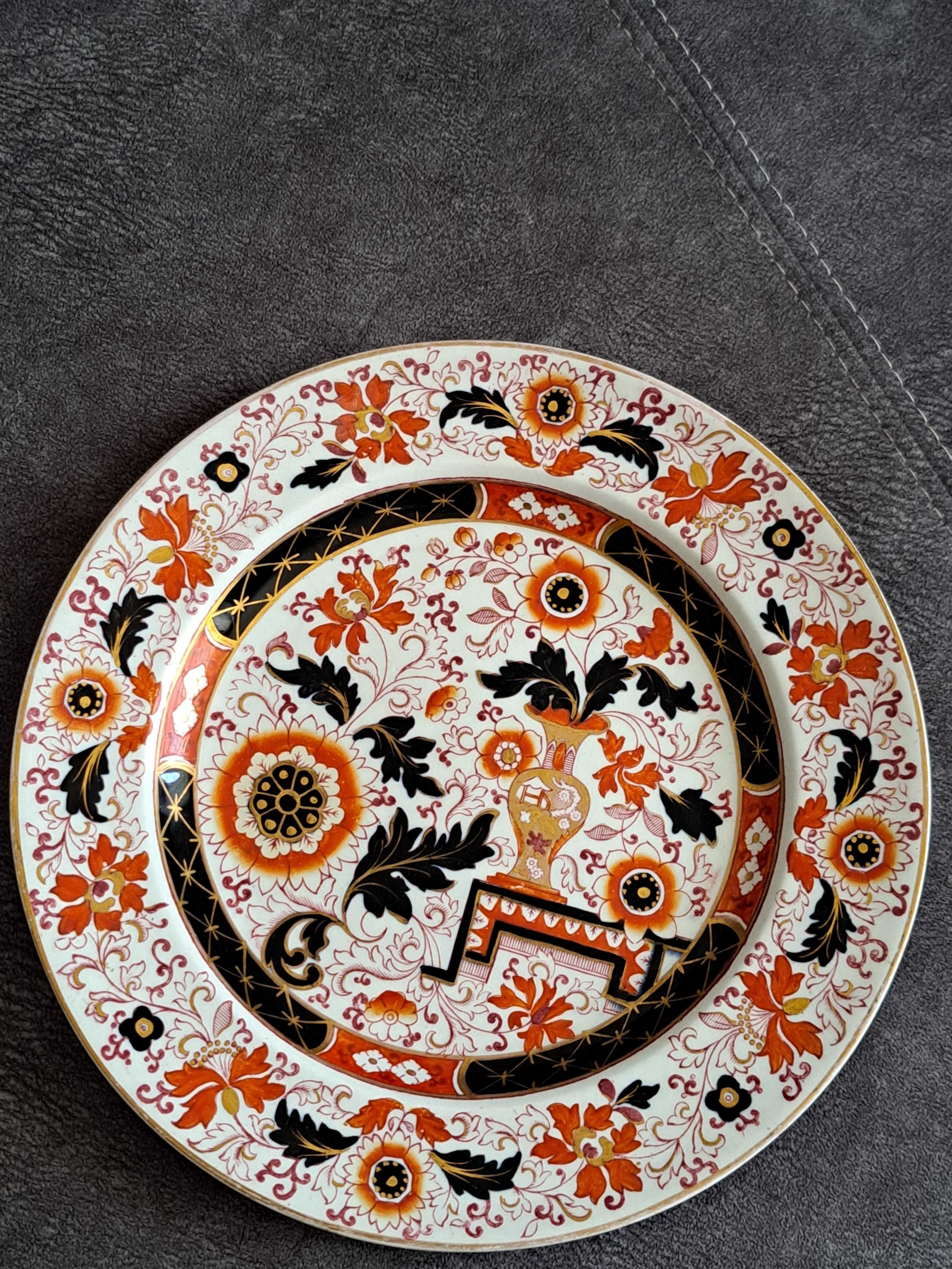 Talerz sygnowany A.Bros Real Ironstone China wiek XIX /XX
