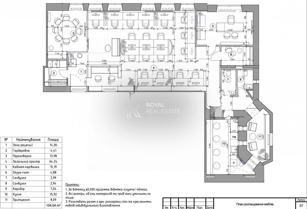 Оренда Офіс 155 м.кв вул. Хмельницького Богдана Центр Сучасний ремонт