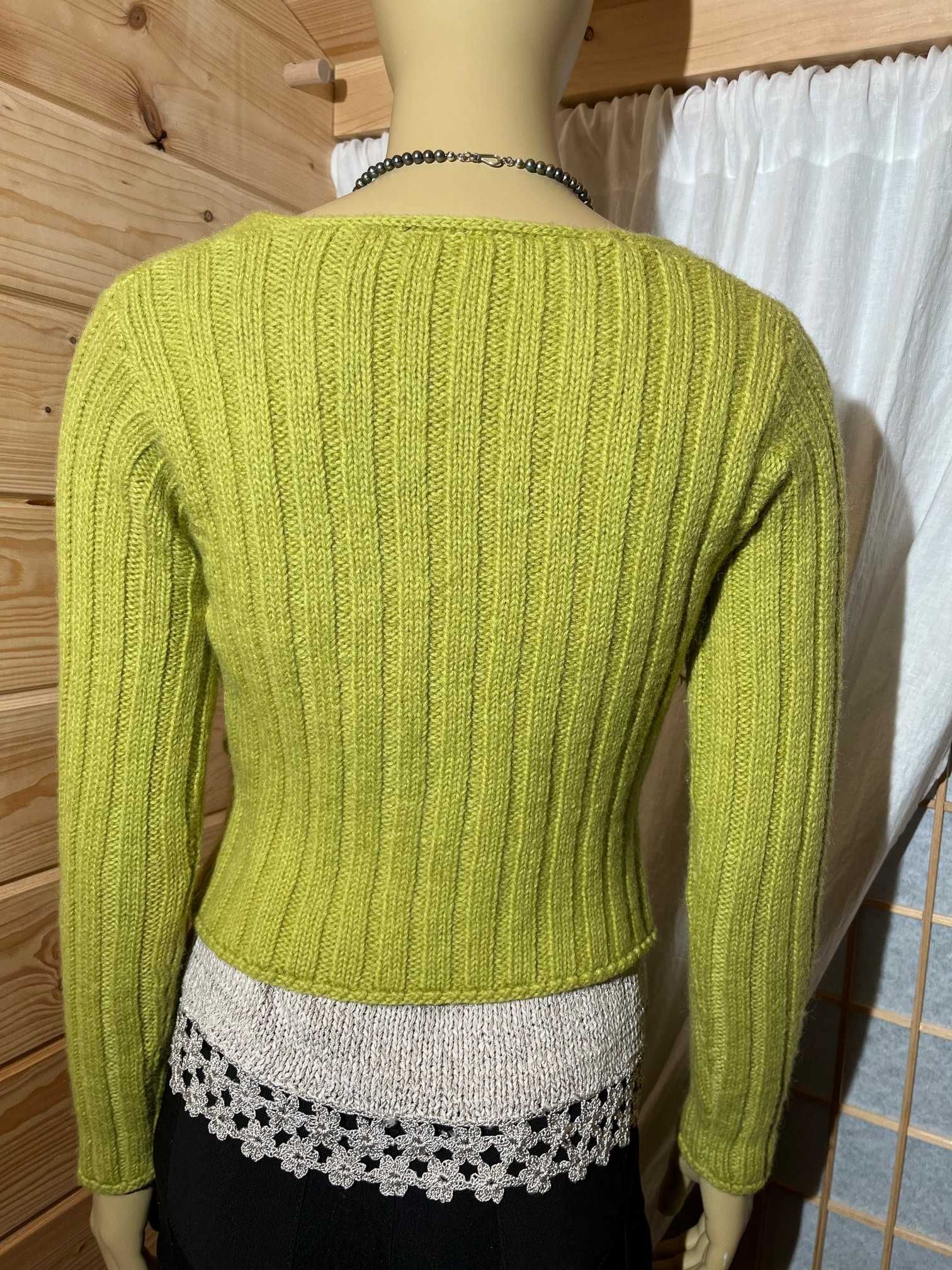 Designerski sweter Karen Millen 100% wełna r. S/M