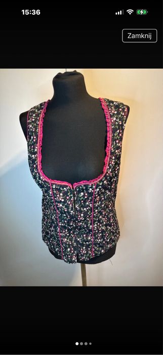 Kamizelka w kwiaty na zamek Gina L