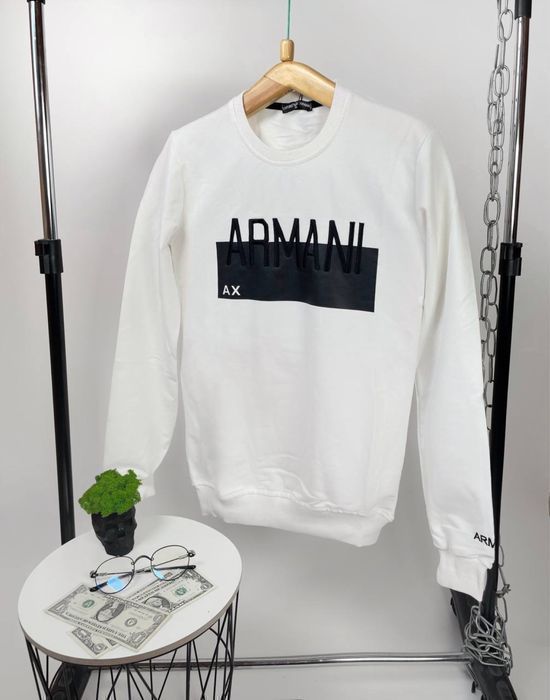 РАСПРОДАЖА!  Armani мужской свитшот брендовый оригинал кофта батник
