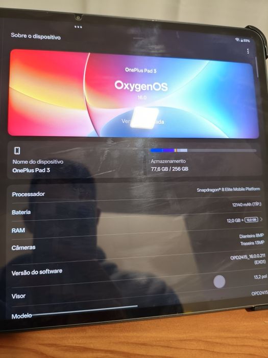 OnePlus Pad 3 — Como novo | 12GB RAM | 256GB
