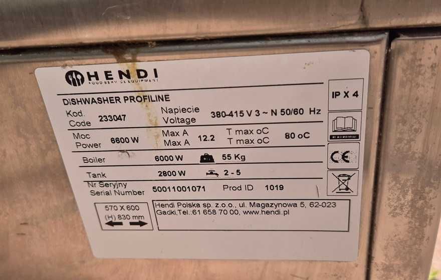 Zmywarka gastronomiczna Hendi Dishwasher 2020r
