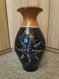 Duży kolekcjonerski wazon Necel - ceramika kaszubska