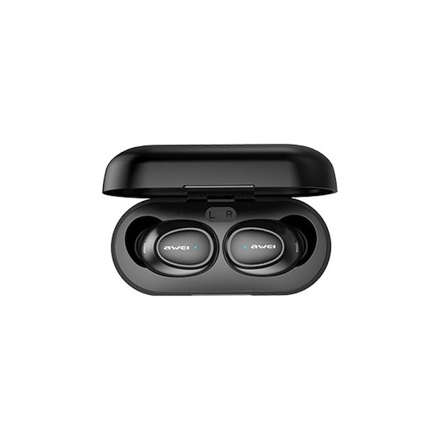 Awei Słuchawki Bluetooth 5.0 T16 Tws + Stacja Dokująca Czarny/Black