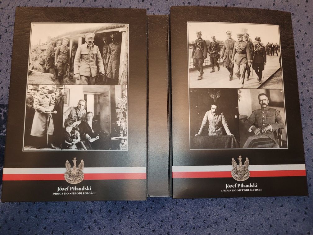 Kolekcja monet Droga do Niepodległości Józef Piłsudski  + książki