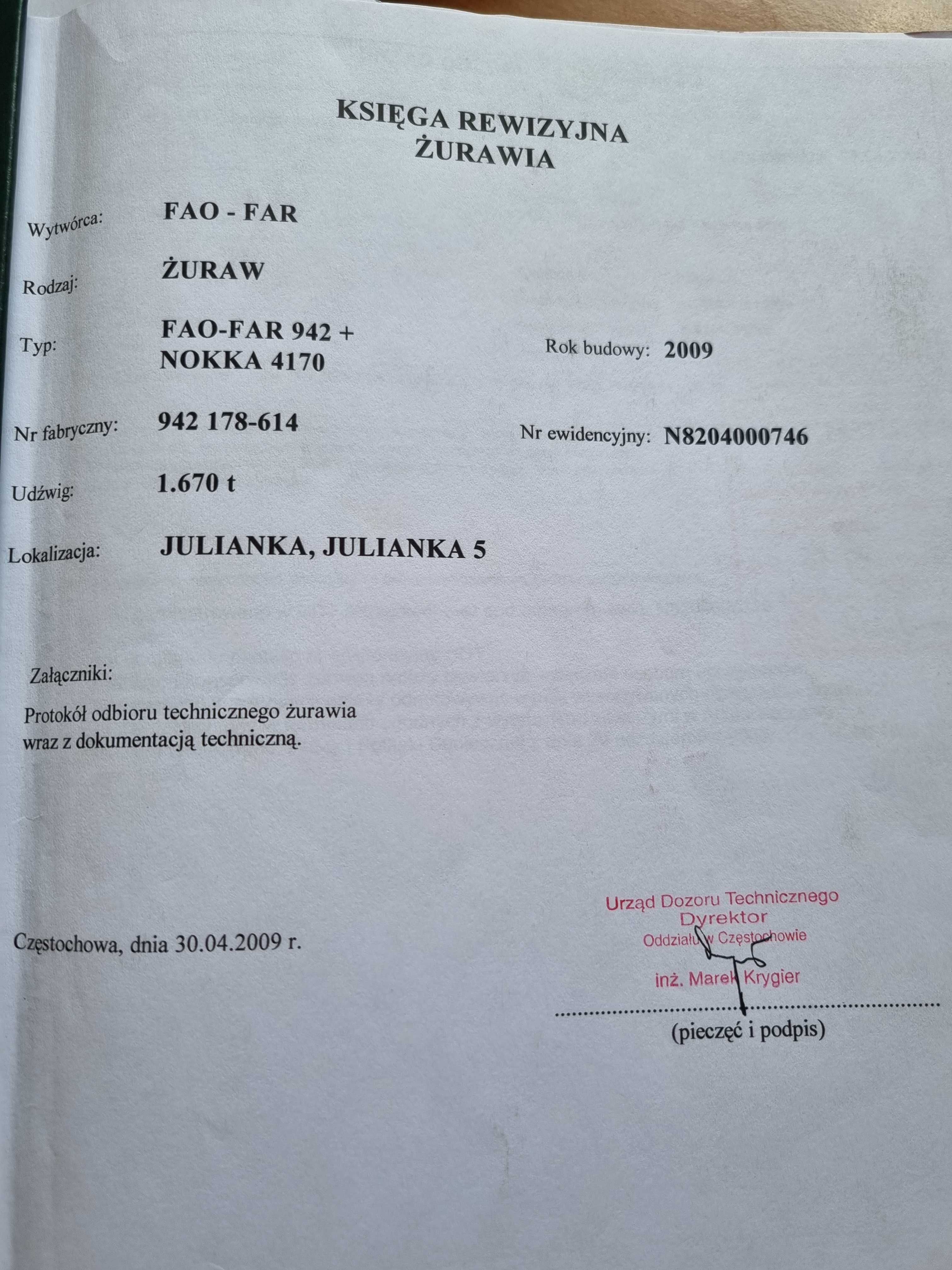Przyczepa leśna Fao-Far942+ Nokka 4170