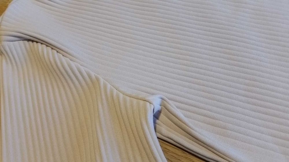 Plisowana Oversize Pleated koszula beżowa Streetwear S M L t-shirt