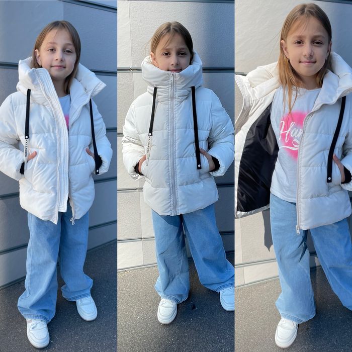 Зимовий пуховик на дівчат зростання 122-140р