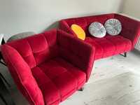 Sofa + fotel Velvet Signal Castello + poduszki