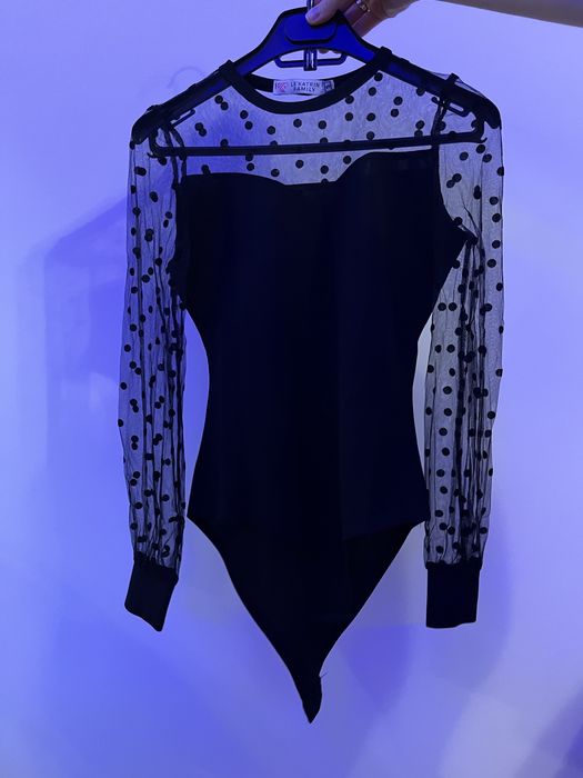 Боді, в сітку, нашиті горошинки