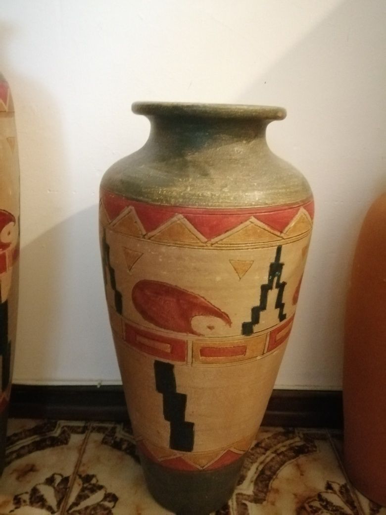 3 Jarrões Cerâmica - 63 cm e 52 cm de altura*