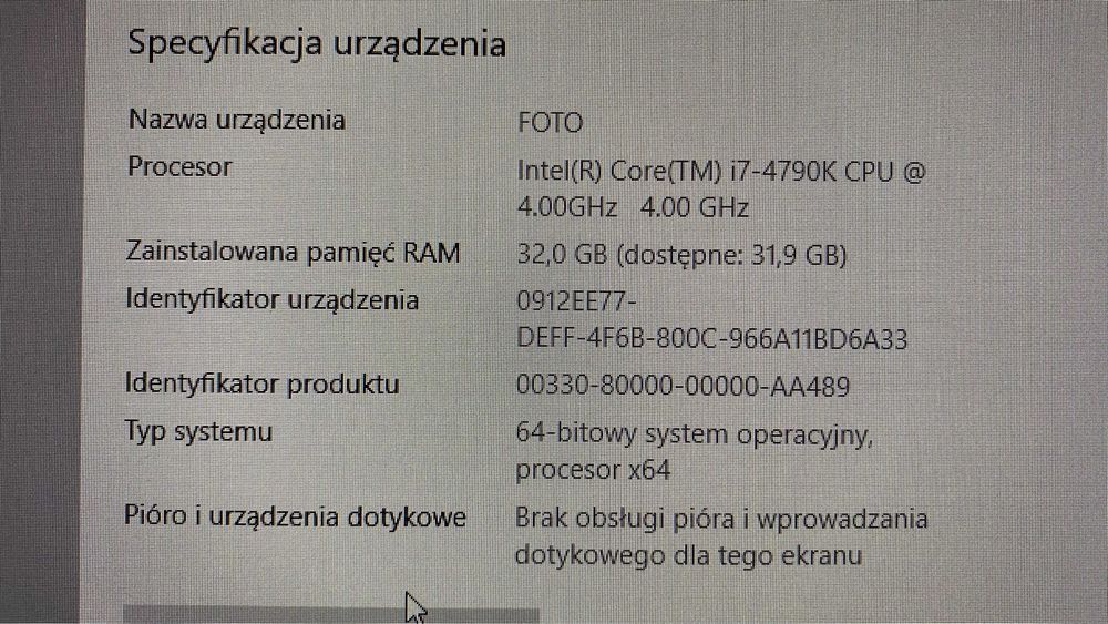 Komputer i7 32 gb ram ssd 512Gb chłodzenie wodne