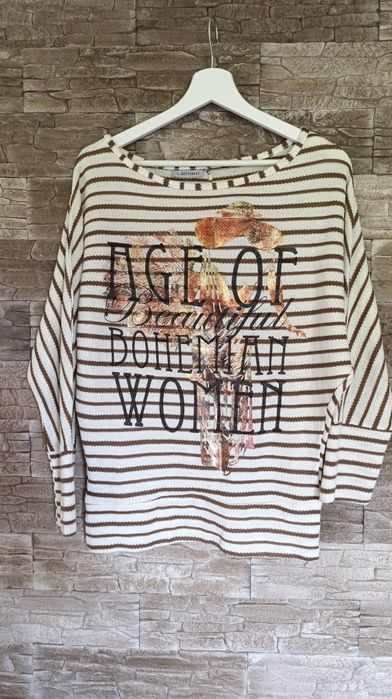 Sweter  nietoperz w paski rozmiar S Butterfly