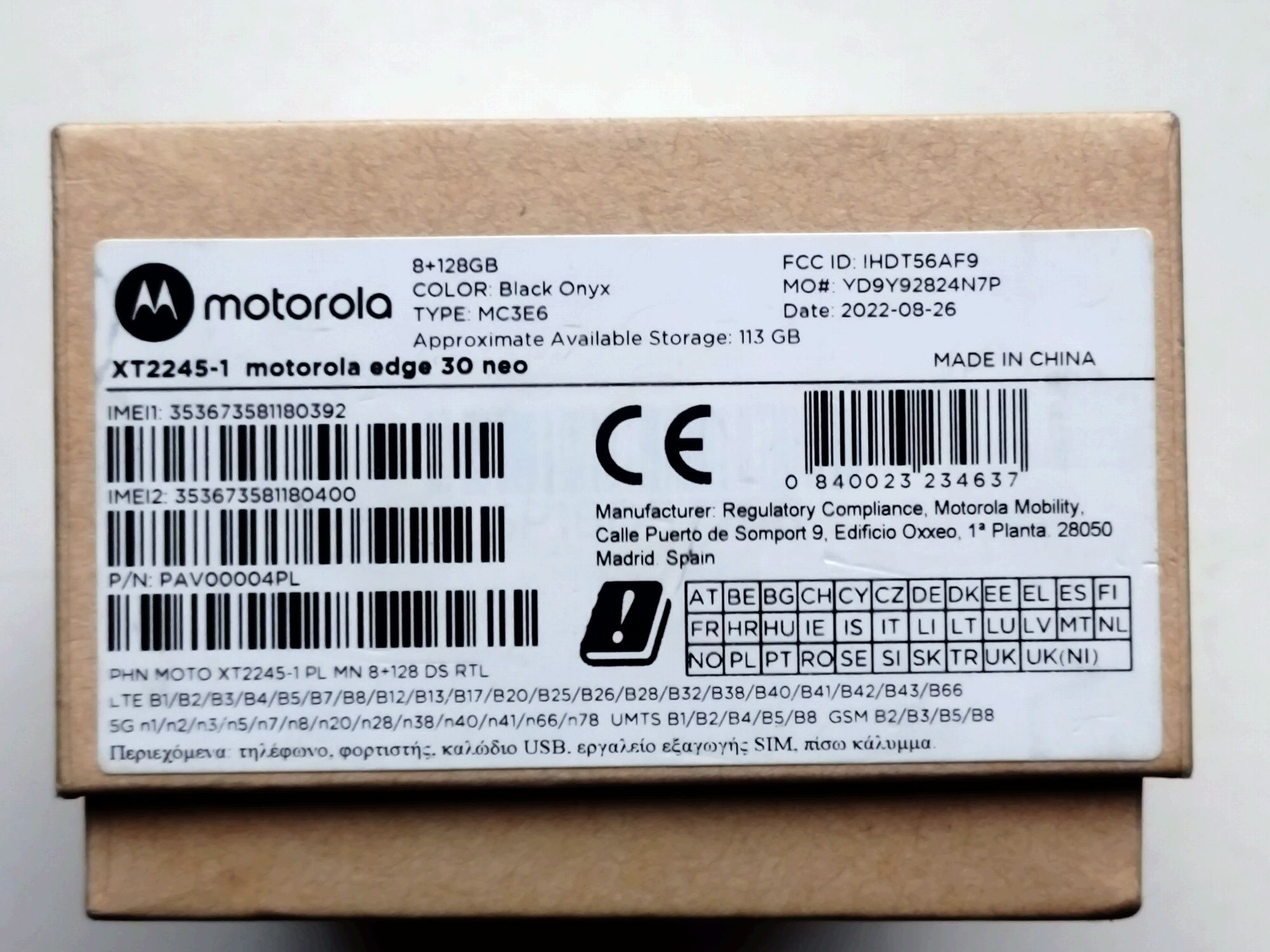 Motorola edge 30 neo 8/128. Jak nowy.