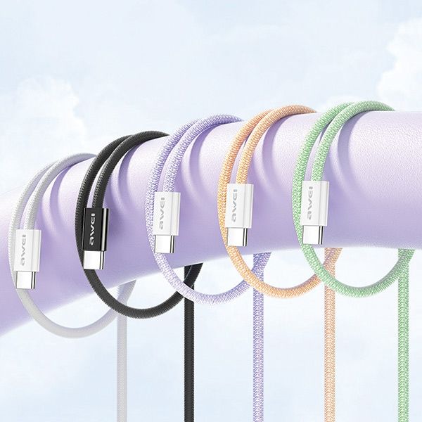 AWEI kabel CL-219T USB-C na USB-C60W biały/white iPhone 15