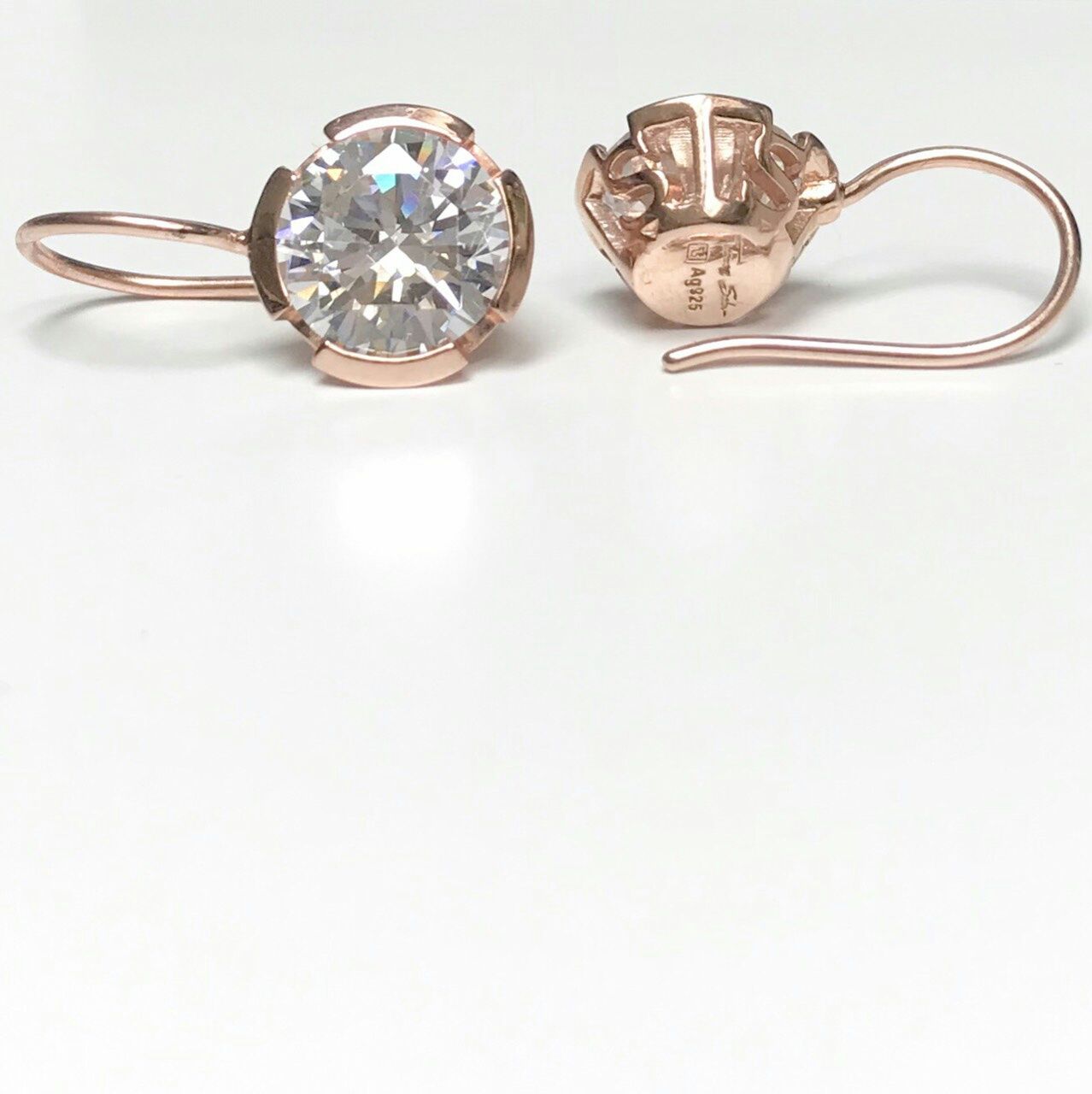 Сережки, кульчики, позолота-срібло, цирконій. Thomas Sabo, Sif Jakobs
