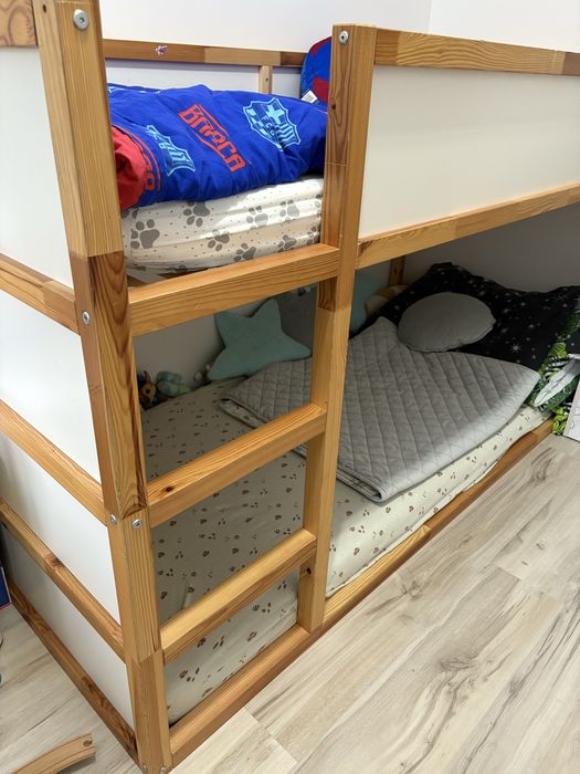 Łóżko pietrowe kura ikea baldachim dla dzieci