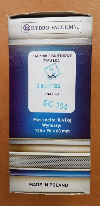 Mocny wyłącznik ciśnieniowy LCA.2 do 8bar H-V S1 Białystok