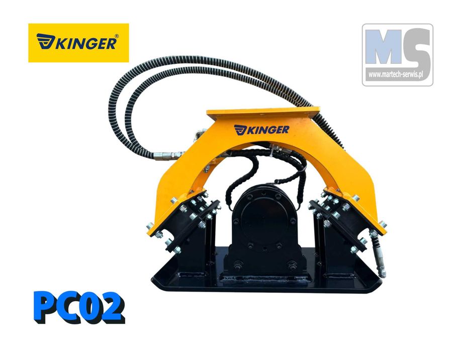 Zagęszczarka płytowa hydrauliczna KINGER PC02 180kg do koparki 1,5-3 t