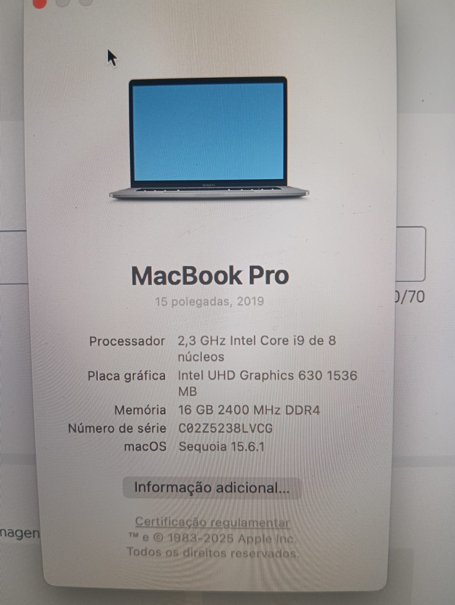 MacBook Pro 15  2019