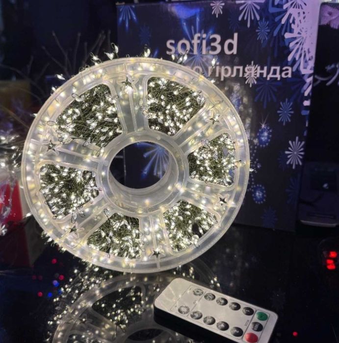 Гирлянда лапка роса нить Гірлянда хвойна лапка роса нитка