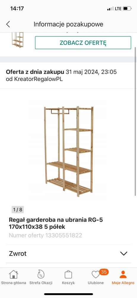 Szafa drewniana / regał drewniany / wieszak drewniany