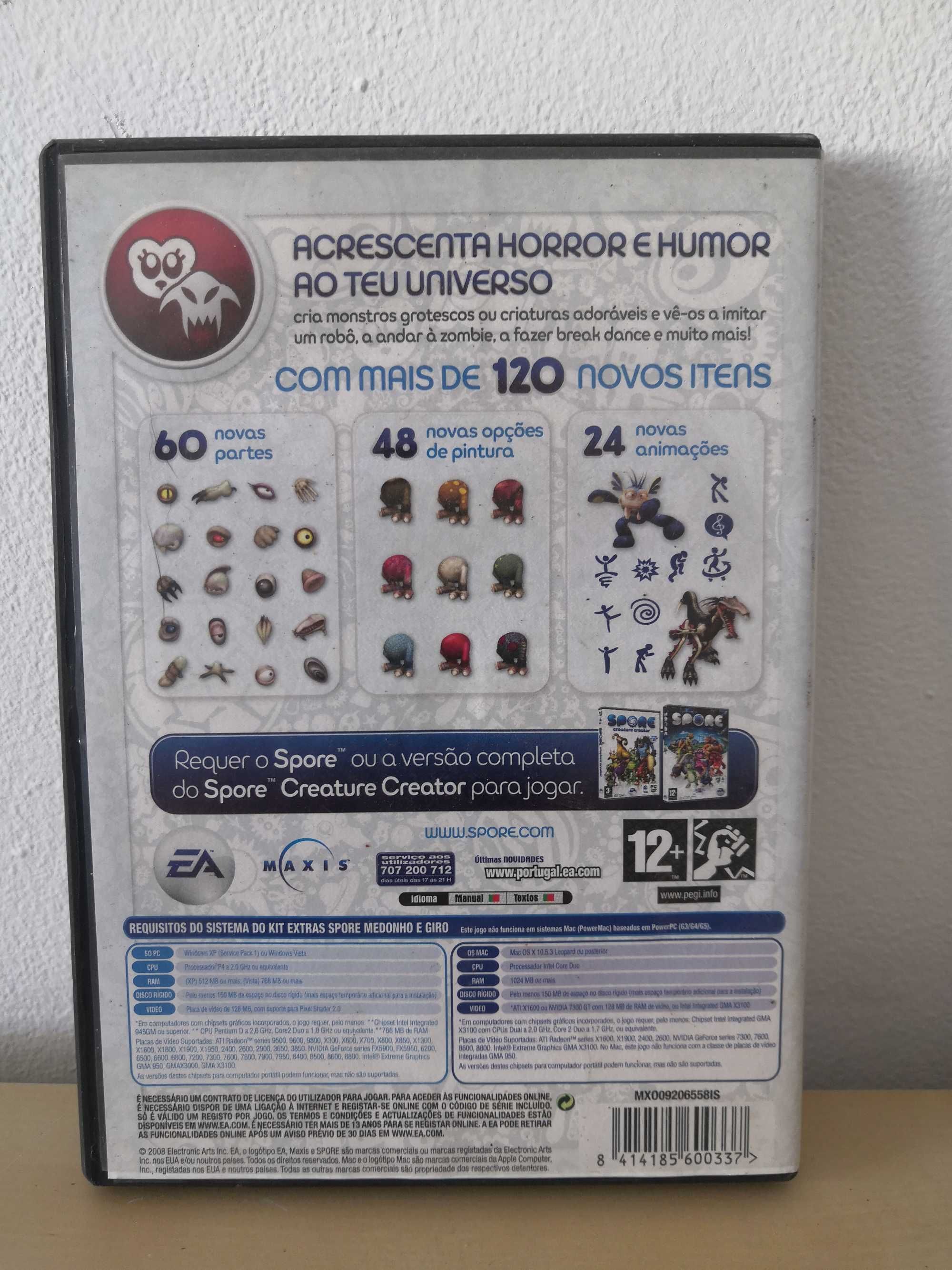 Jogo PC Spore - Com manuais - Português - Medonho e Giro - Hit Extras