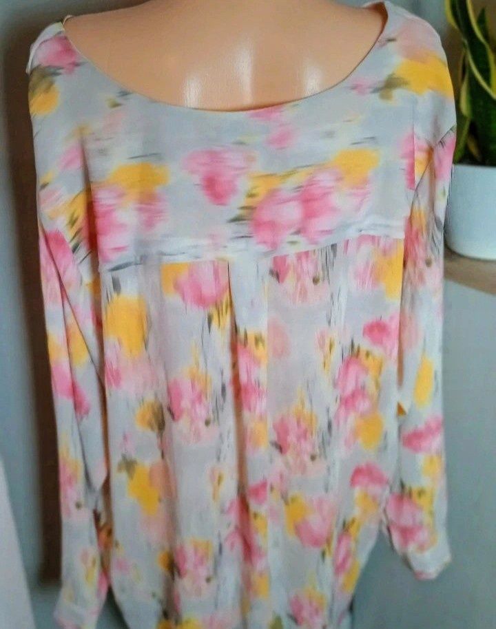 Bluzka damska koszula rozpinana H&M 54 7XL 52 6 XL kwiaty