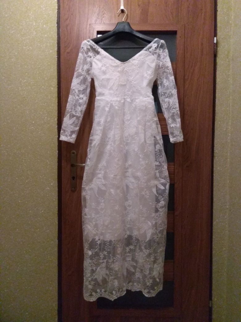 XS/S Sandbella koronkowa sukienka ślubna/wieczorowa/letnia
