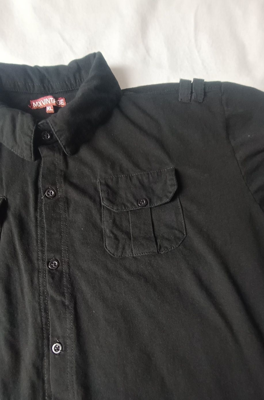 Koszulka męska, zapinana z krótkim rękawem, rozmiar XL