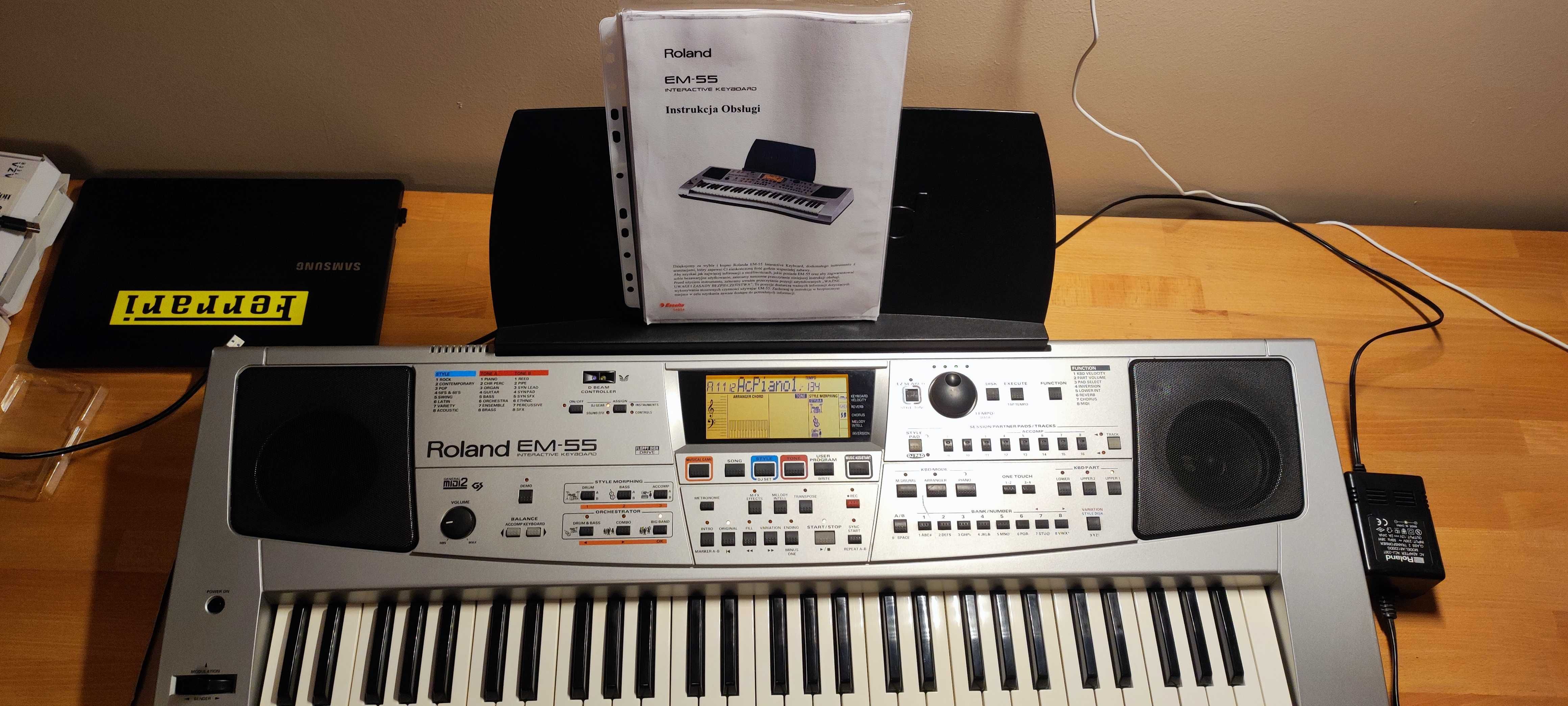 keyboard ROLAND EM-55 (3 poziomy dynamiki klawiszy)