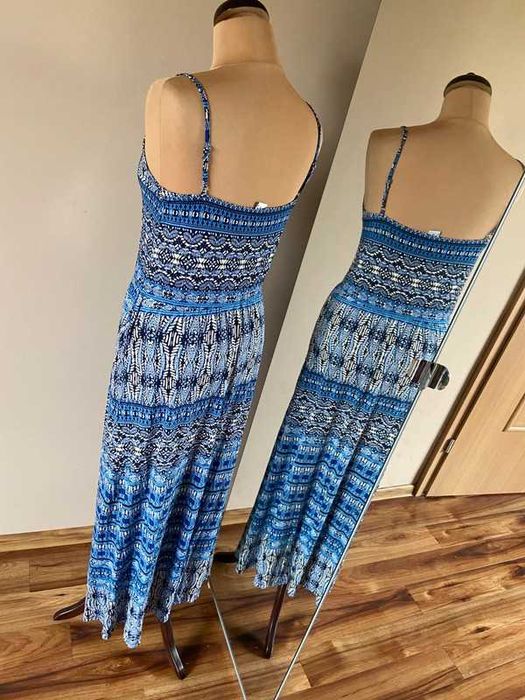 Up2fashion dluga sukienka suknia maxi wzory boho aztec 38 40