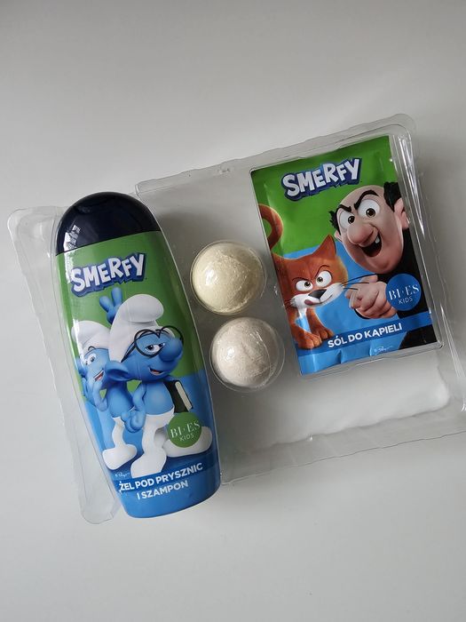 Zestaw kosmetyków do kąpieli SMERFY