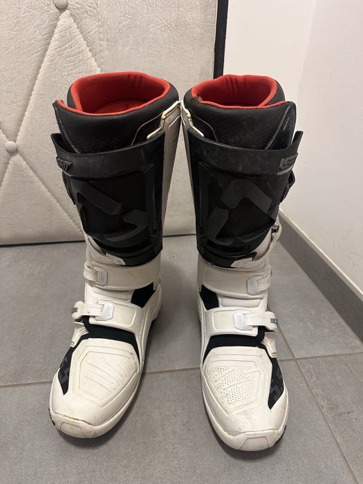 Buty mx Leatt 5.5 flexlock biale. Rozmiar 47 jak nowe.