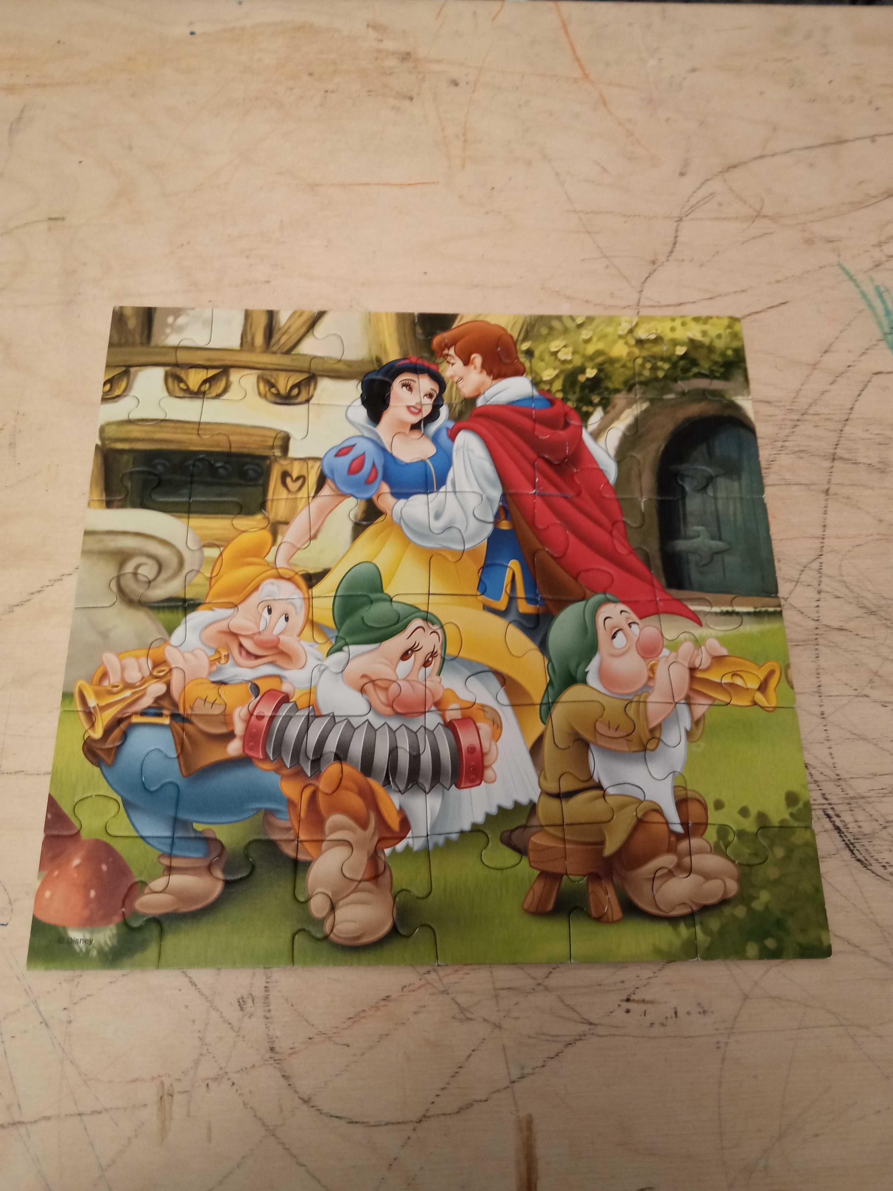 Puzzle 3 w 1 trefl królewna śnieżka i siedmiu krasnoludków