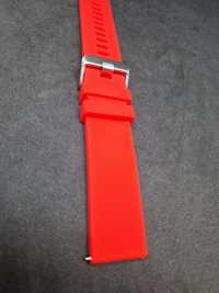 Nowy silikonowy czerwony pasek 22mm,smartwatch, zegarek