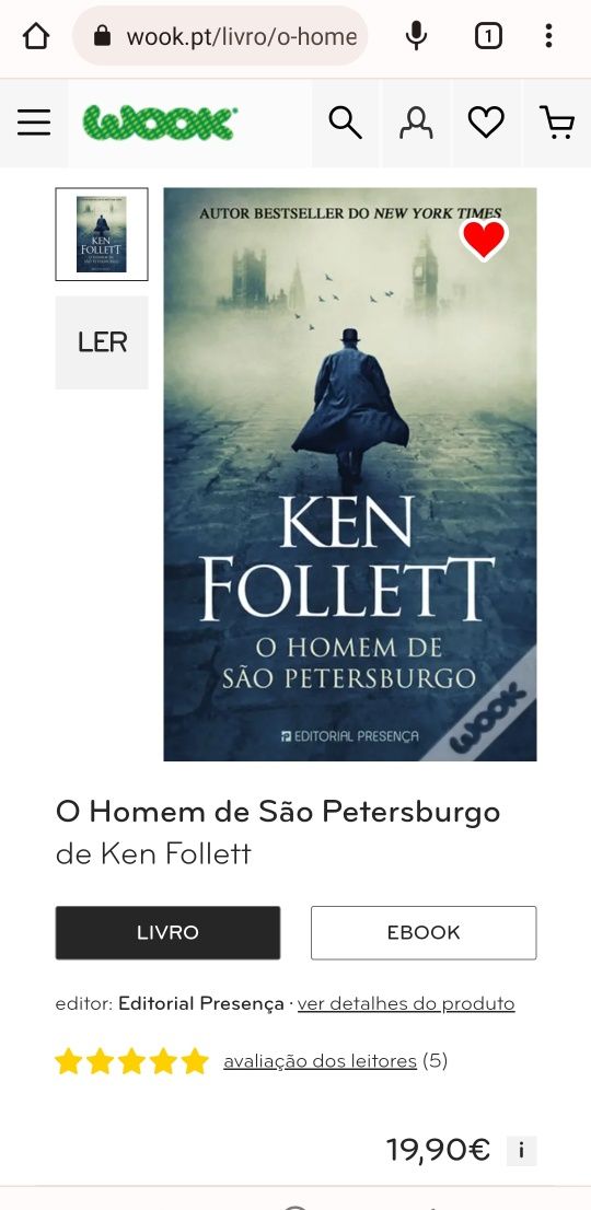 Livro O homem de Sampetesburgo de Ken Follett
