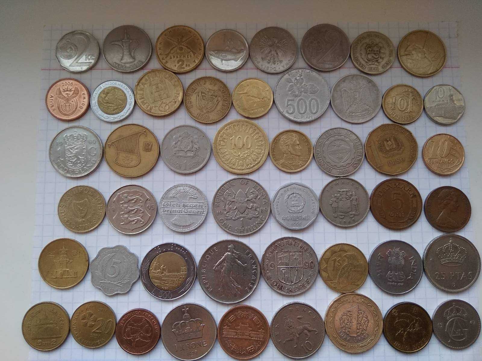 Продам набор из 50 монет из 50 стран.,все континенты