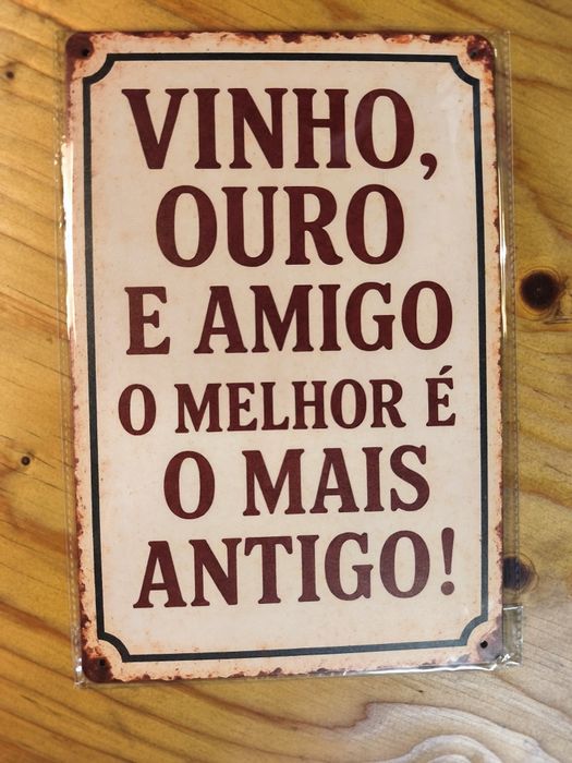 Placa de metal 20x30cm decorativa