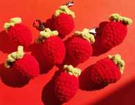 Breloczki truskawki wasnorecznie robione amigurumi ślub wesele