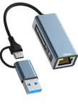 Adapter USB LAN Adapter Ethernet USB C 2,5 Gb/s Adapter sieciowy USB 3