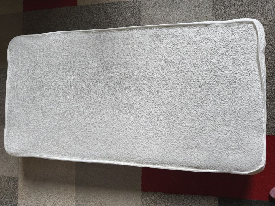 Łóżeczko niemowlęce dziecięce drewniane 120x60 dąb sonoma białe