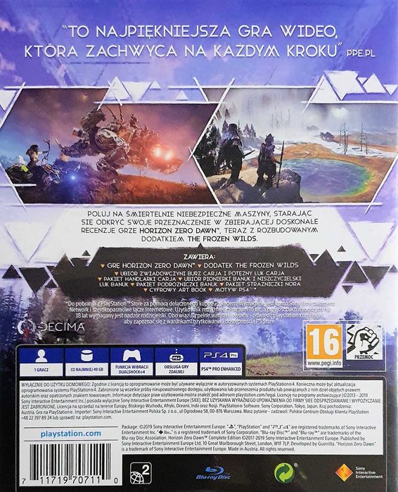 HORIZON ZERO DAWN Complete Edition PL Playstation 4 PS4 PS5 Multigames